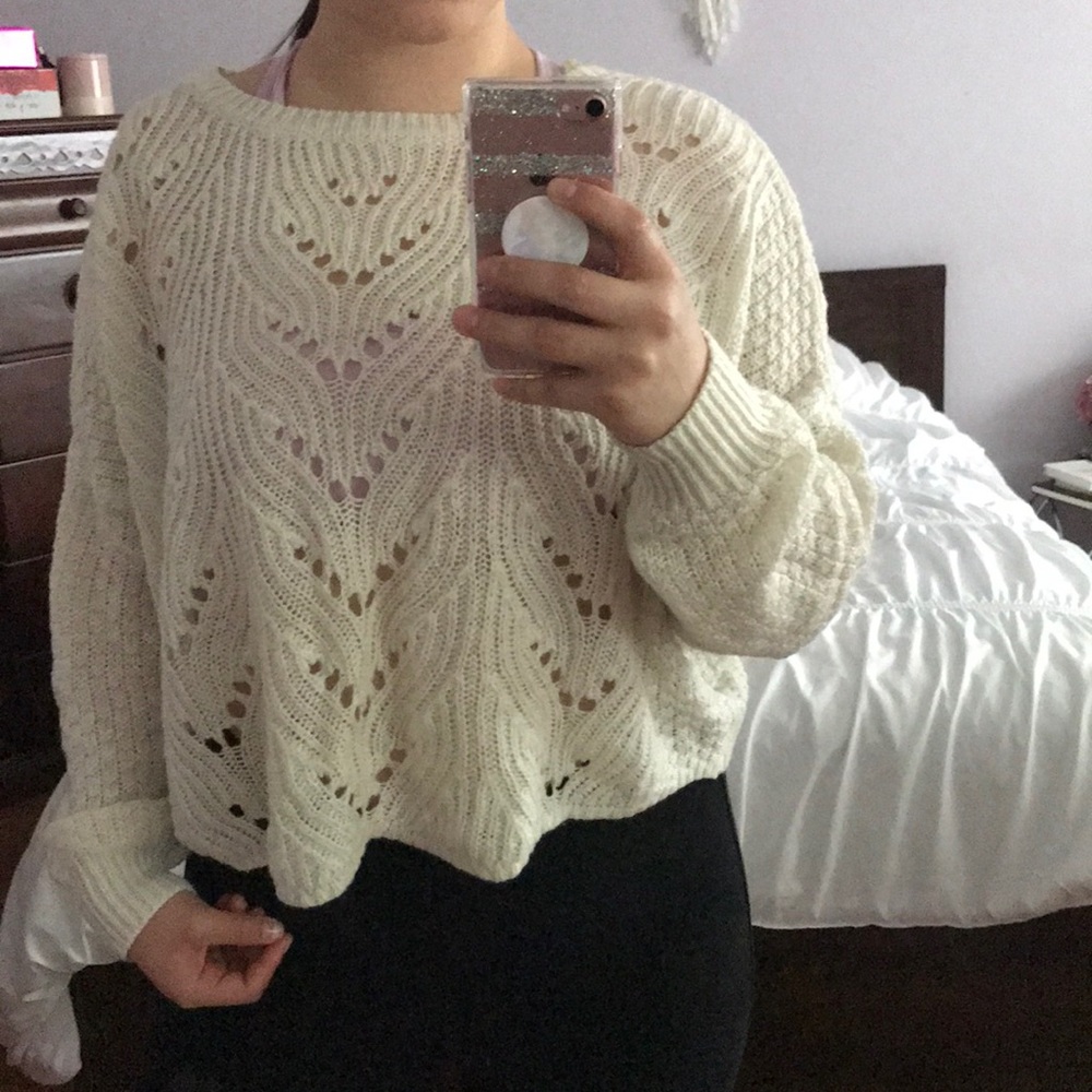 Cream cropped sweater